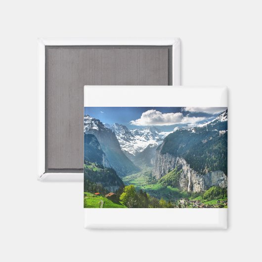 Geweldige Zwitserland Alps Magneet (Voorkant / Achterkant)