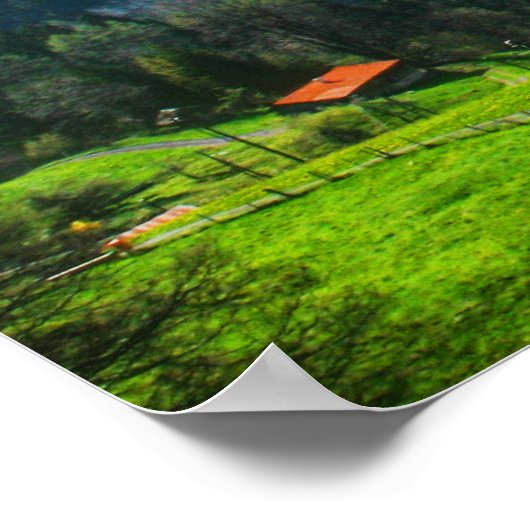 Geweldige Zwitserland - Schone Kunst op het Canvas Poster (Hoek)