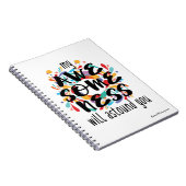 Geweldigheid (zwarte tekst) - Achtergrondkleur kie Notitieboek (Rechterzijde)