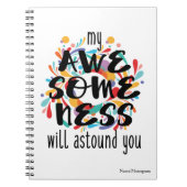 Geweldigheid (zwarte tekst) - Achtergrondkleur kie Notitieboek (Voorkant)