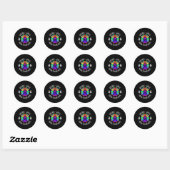 Geweldloosheid Vrede Liefde Teken Zonnebloem Graph Ronde Sticker (Vel)