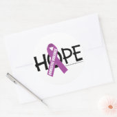 Geweldverhoop thuis ronde sticker (Envelop)