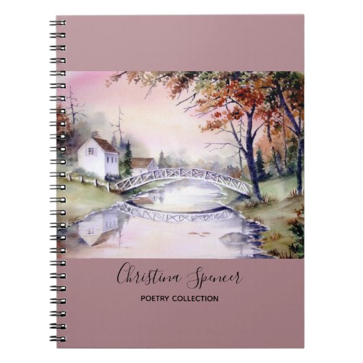 Gewelfbrug Aquarel Schilderij Notitieboek (Voorkant)
