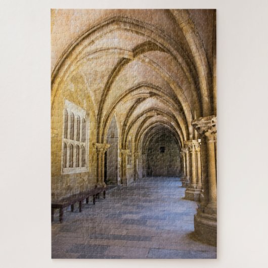 Gewelfde kathedraal kloostergang legpuzzel (Verticaal)