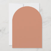 Gewelfde Terracotta Bloemige Pompoen Bruidsdouche Kaart (Achterkant)