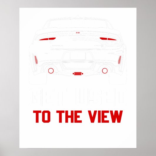 gewend aan het uitzicht dodge charger poster (Voorkant)