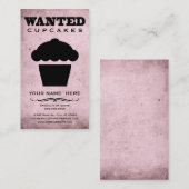gewenst : cupcakes visitekaartje (Voorkant / Achterkant)