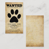 gewenst : dierenarts visitekaartje (Voorkant / Achterkant)