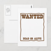 GeWENST dood of levend poster Briefkaart (Voorkant / Achterkant)