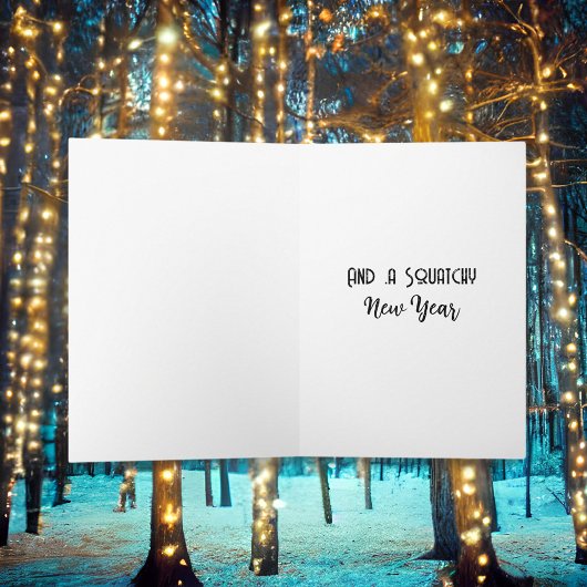 Gewenst een legendarisch Kerstmis Funny Bigfoot Kaart