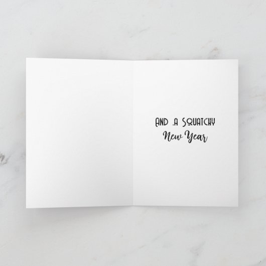 Gewenst een legendarisch Kerstmis Funny Bigfoot Kaart (Binnen)