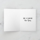 Gewenst een legendarisch Kerstmis Grappige Bigfoot Kaart (Binnen)