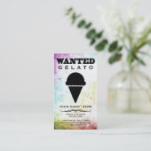gewenst : gelato visitekaartje (Staand voorkant)