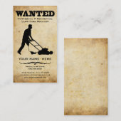 gewenst : grasdiensten visitekaartje (Voorkant / Achterkant)