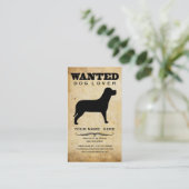 gewenst : hondenliefhebber visitekaartje (Staand voorkant)