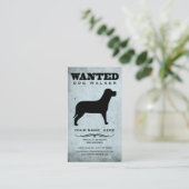 gewenst : hondenwandelaar visitekaartje (Staand voorkant)