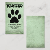gewenst : hondenwandelaar visitekaartje (Voorkant / Achterkant)