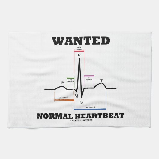Gewenst normaal hearbeat (ECG/EKG Electrocardiogra Theedoek (Horizontaal)