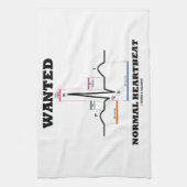 Gewenst normaal hearbeat (ECG/EKG Electrocardiogra Theedoek (Verticaal)