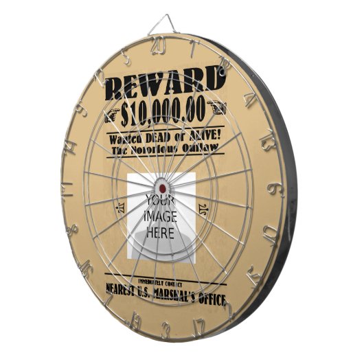 Gewenst persoonlijk of levend dartboard dartbord (Voorkant Rechts)