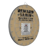 Gewenst persoonlijk of levend dartboard dartbord (Voorkant Links)