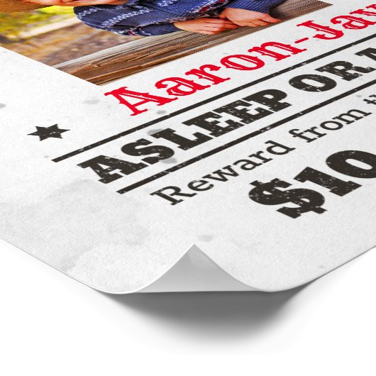 Gewenst Poster op maat | Gewenste geboortedag (Hoek)