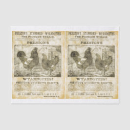 Gewenst rooster (dubbele afbeeldingen) tissuepapier