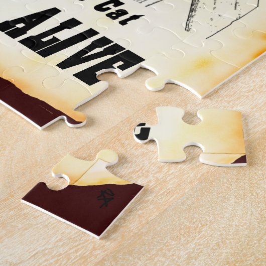 GEWENST: Schrodinger's kat Jigzaag Puzzle Legpuzzel (Zijkant)