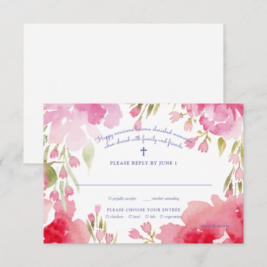 Gewenste antwoordkaart met gebladerte kaart (Voorkant / Achterkant)