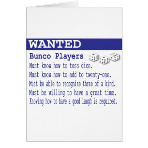 gewenste bunco-spelers