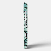 Gewenste Fleur Patroon in Minty Green Case-Mate iPhone Case (Achterkant / Links)