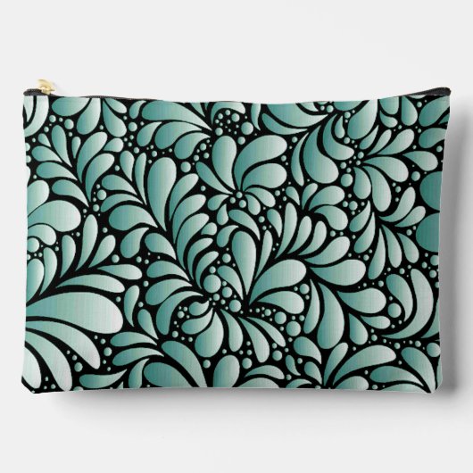 Gewenste Fleur Patroon in Minty Green Etui (Voorkant)