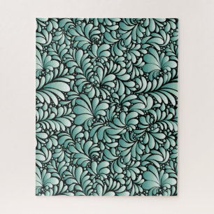 Gewenste Fleur Patroon in Minty Green Legpuzzel