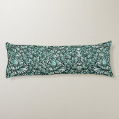 Gewenste Fleur Patroon in Minty Green Lichaamskussen (Achterkant)