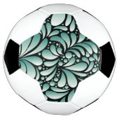 Gewenste Fleur Patroon in Minty Green Voetbal (Gedraaid)