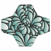 Gewenste Fleur Patroon in Minty Green Voetbal (Enkel)