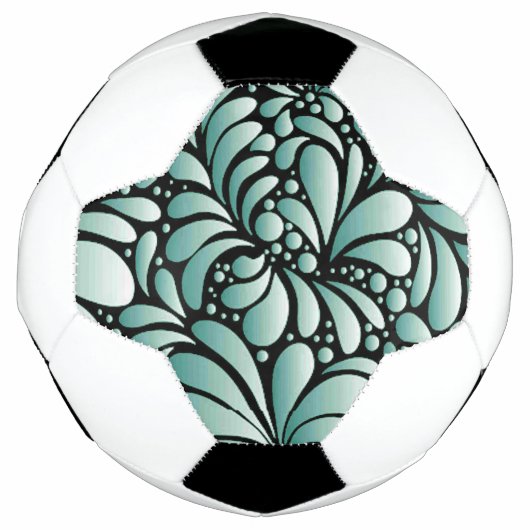 Gewenste Fleur Patroon in Minty Green Voetbal (Voorkant)