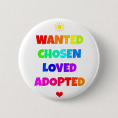 Gewenste gekozen Goedgekeurde Dag van de Goedkeuri Ronde Button 5,7 Cm (Voorkant)