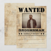 Gewenste Getuige Bruidsjonker Grappige Foto Aanzoe (Voorkant / Achterkant)
