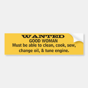 GEWENSTE GOEDE VROUW BUMPERSTICKER