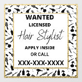 Gewenste Gold Glitte van de lijst met geautoriseer Raamsticker (Vel)