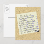 Gewenste lijst met bladzijden briefkaart (Voorkant / Achterkant)