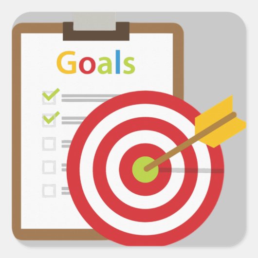 Gewenste resultaten Poster Vierkante Sticker (Voorkant)