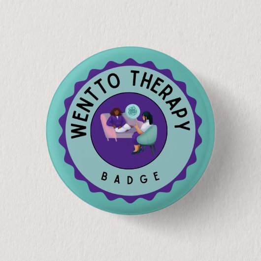 Gewenste therapie badge ronde button 3,2 cm (Voorkant)