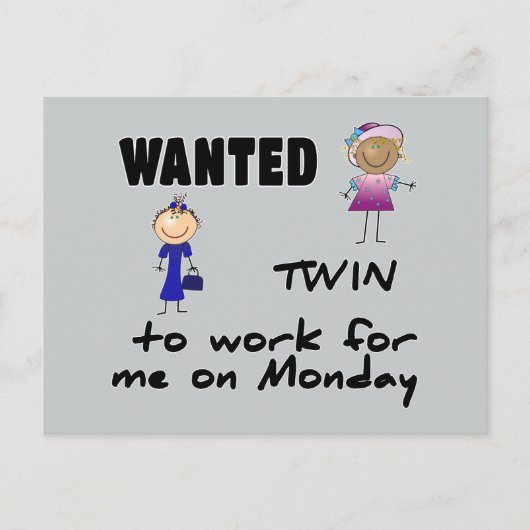 gewenste tweeling ... meisjes briefkaart (Voorkant)