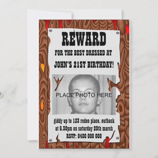 gewenste uitnodiging (Voorkant)