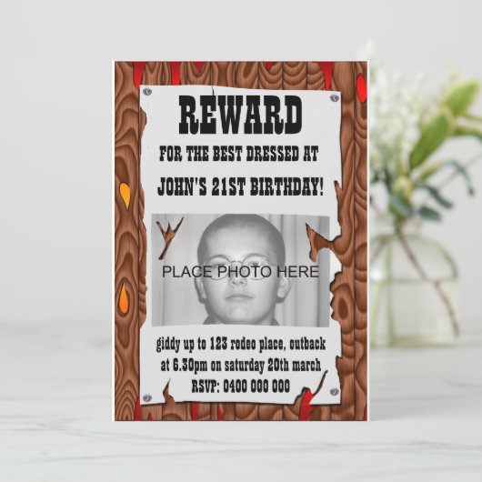 gewenste uitnodiging (Staand voorkant)