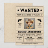 Gewenste verjaardagsuitnodiging kaart (Voorkant / Achterkant)