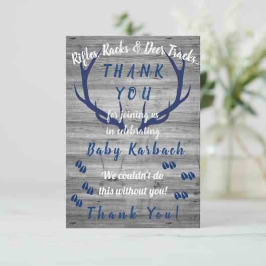 Geweren, Racks en Deer Tracks - Hartelijk dank Save The Date (Staand voorkant)