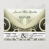 Gewervelde Calla Lily Save the Date Briefkaart (Voorkant)